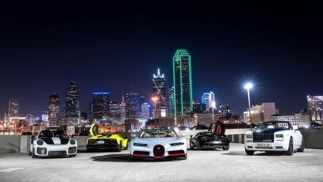 Midnight Skyline Showcase of Dream Supercars and Ultimate Luxury wallpaper