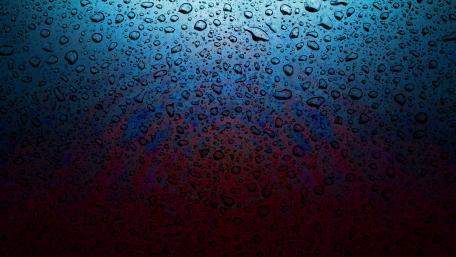 Midnight Drizzle Droplets on Blue to Crimson Gradient Glass wallpaper