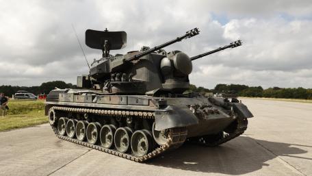 Flakpanzer Gepard Anti Aircraft Tank on Airfield Tarmac wallpaper