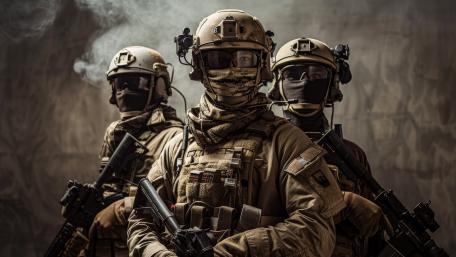 Elite Infantry Squad in Tactical Gear 5K Military AI Art wallpaper