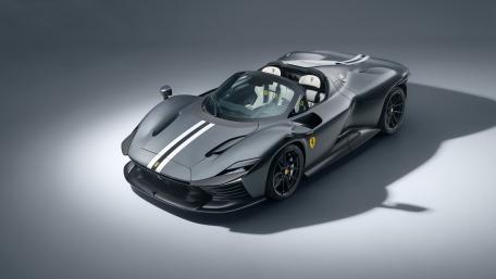 Novitec Ferrari Daytona SP3 Matte Gray Roadster 4K Wallpaper wallpaper
