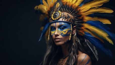 Feather Crown Guardian in Midnight Ceremony wallpaper