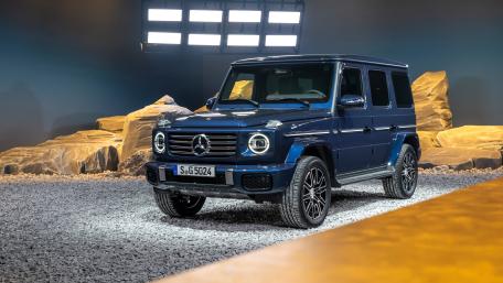 Mercedes Benz G Class SUV in Studio Desert Scene 8K wallpaper