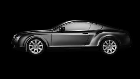 Bentley Continental GT Silhouette in 5K on Deep Black Background wallpaper