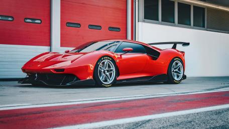 Ferrari P80C Trackside Presence in Ultra Sharp 8K wallpaper