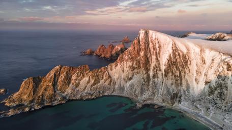 Winter Light Over The Needles Cliffs And Atlantic Blue wallpaper