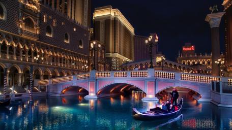 Venetian Nights on the Las Vegas Strip Gondola Glow and Grand Architecture wallpaper