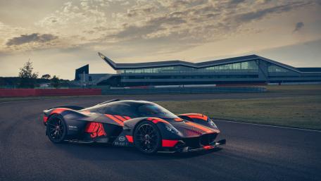 Aston Martin Valkyrie Hypercar at Sunset Trackside in 8K wallpaper