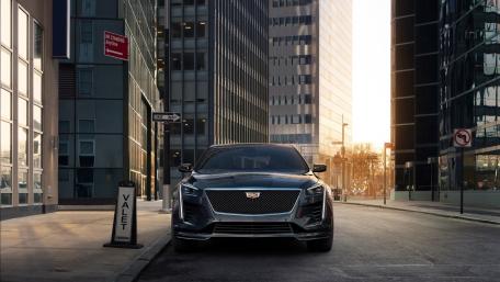 Cadillac CT6 V Dominance in a Quiet Downtown Sunrise wallpaper