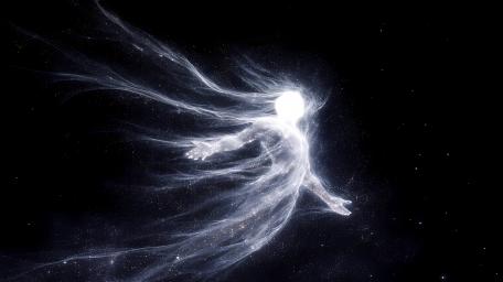 Celestial Spirit Drifting Through the Starlit Void wallpaper