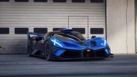 Bugatti Bolide Blue and Black Track Focused 4K Supercar Wallpaper wallpaper