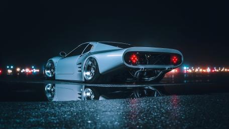 Ferrari 512 BB Night Stance Reflection 4K Wallpaper wallpaper
