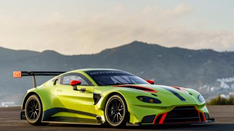 Aston Martin Vantage Race Spec in Lime Green 4K Wallpaper wallpaper