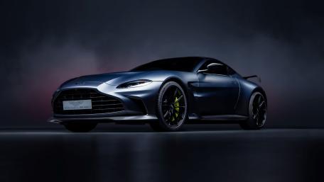 Midnight Aston Martin Vantage in Studio Shadows wallpaper