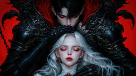 Crimson Vow of the Gothic Guardians wallpaper
