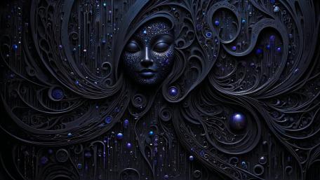 Nocturne Veil of the Cosmic Head wallpaper