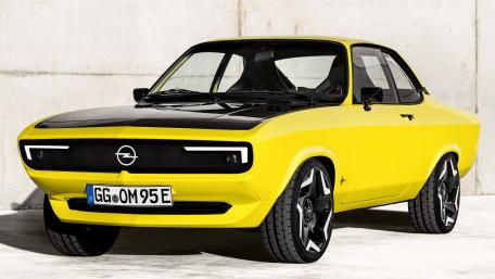 Electric Yellow Opel Manta GSe ElektroMOD Vintage Icon Reborn wallpaper