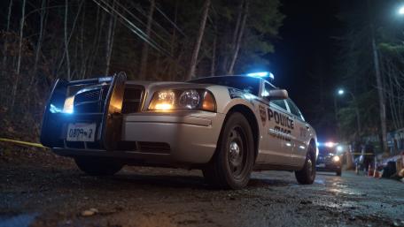 Ford Crown Victoria Police Interceptor Night Patrol Scene wallpaper