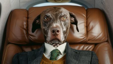 Private Jet Gentleman Dog wallpaper