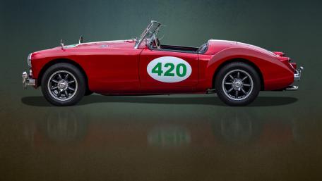 Classic Red MGA Racing Spirit wallpaper