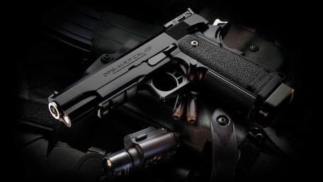 Shadowed Tactical Handgun wallpaper