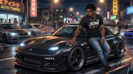 Midnight JDM RX7 Dream wallpaper