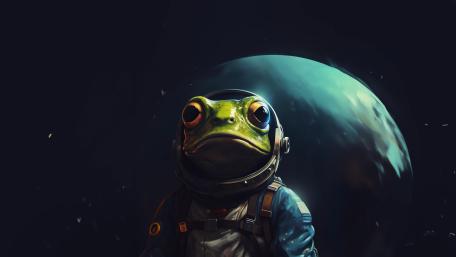 Cosmic Frog Explorer wallpaper