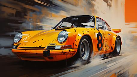 Vintage Porsche 911 Speed Rush wallpaper