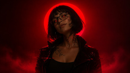 Crimson Eclipse Vampire Siren wallpaper