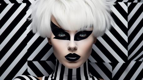Monochrome Gothic Muse wallpaper