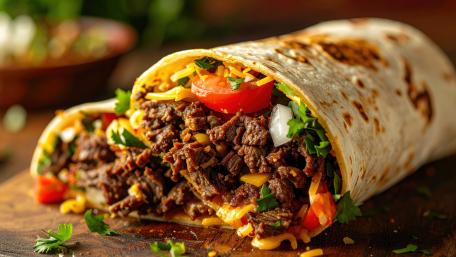 Savory Burrito Wrap Close Up wallpaper