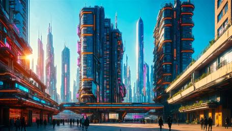 Neon Horizons of the Cyberpunk Megacity wallpaper