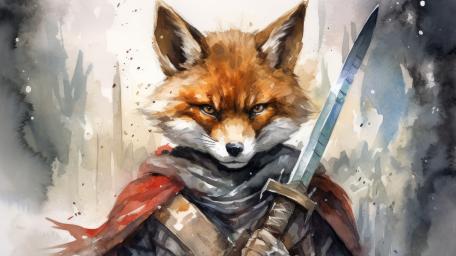 Fox Knight of the Misty Realm wallpaper