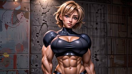 Muscular Anime Power Pose wallpaper