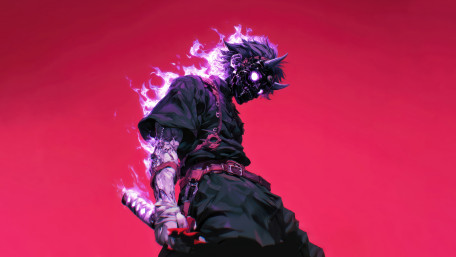 Cyber Oni Warrior wallpaper