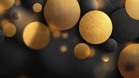 Golden Orb Drift wallpaper
