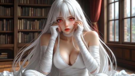 Silver Eyed Library Muse wallpaper
