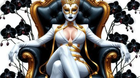 Masked Queen of the Gothic Throne wallpaper