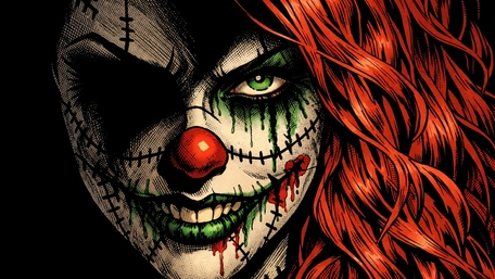 Twisted Red Haired Clown wallpaper