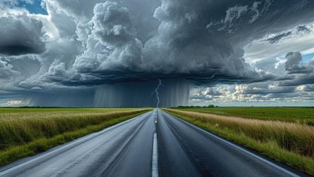 Stormbound Horizon Road wallpaper