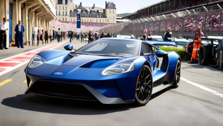 Ford GT Le Mans Pit Lane Power wallpaper