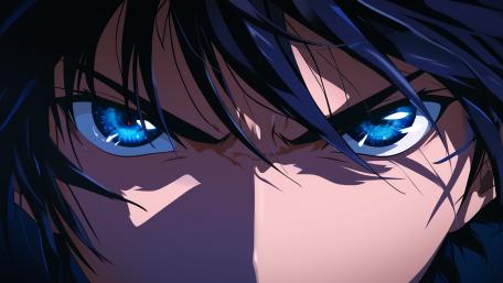 Piercing Blue Eyes Anime Warrior wallpaper