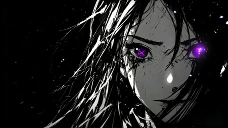 Gothic Eyes in the Shadowed Night wallpaper