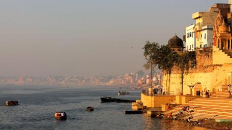 Golden Ghats of Varanasi wallpaper