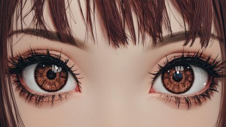 Captivating Brown Anime Eyes wallpaper