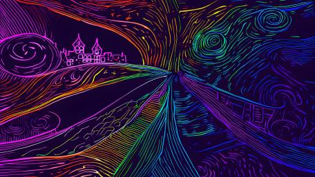 Neon Dreamscape City wallpaper
