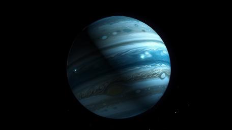 Blue Gas Giant in Deep Space wallpaper