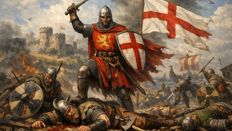Crimson Knight on the Battlefield wallpaper