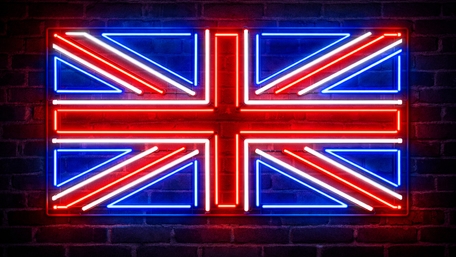 Neon Union Jack Glow wallpaper