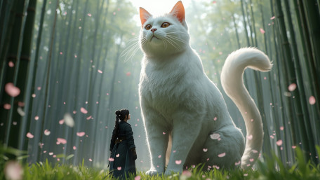 Neko King in the Bamboo Grove wallpaper